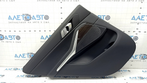 Ornamente ușă spate stânga BMW X5 G05 19-22 piele neagră fără cortină