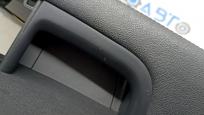 Panou ușă stânga față pentru BMW X5 G05 19-23, piele neagră, ornamente din lemn Fineline Stripe, cotieră din piele bej cu mâner și ornamente, zgârieturi