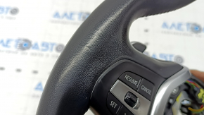 Руль в сборе BMW X5 G05 19-26 кожа черная с подогревом, с лепестками, кнопками, накладкой, блоком управления и вибромотором, , Sport, царапины, под чистку