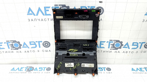 Comandă multimedia cu climatizare pentru Ford F150 15-20, neagră, cu butoane pentru dezactivarea controlului de stabilitate și a luminilor de urgență cu oprire automată, mâner lipsă, zgârieturi, neces