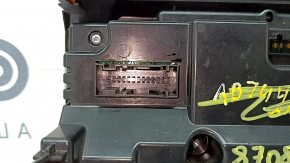 Comandă multimedia cu climatizare pentru Ford F150 15-20, neagră, cu butoane pentru dezactivarea controlului de stabilitate și a luminilor de urgență cu oprire automată, mâner lipsă, zgârieturi, neces