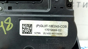 Comandă multimedia cu climatizare pentru Ford F150 15-20, neagră, cu butoane pentru dezactivarea controlului de stabilitate și a luminilor de urgență cu oprire automată, mâner lipsă, zgârieturi, neces