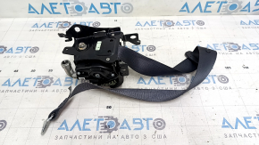 Ремень безопасности задний левый с пиропатроном Mazda CX-5 17-22 черный, стрельнувший пиропатрон, надрыв