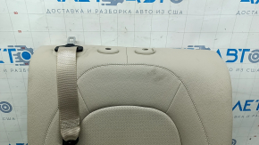 Спинка заднего ряда сидений 2 ряд левая Mercedes GLC 16-22 кожа бежевая, белая строчка, перфорация, с ремнем, под чистку
