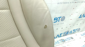 Tapițerie pernă scaun șofer Mercedes GLC 16-22, piele bej, cusături albe, perforație, încălzire, defect piele