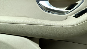 Panou ușă stânga față pentru Mercedes GLC 16-22, piele bej, inserție cu aspect de lemn, Burmester, cotieră din piele bej, cu iluminare din spate, gata de curățat