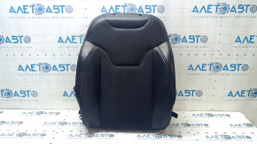 Tapițerie spătar scaun pasager Jeep Compass 17-21, piele + stofă neagră
