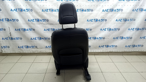Водительское сидение Jeep Cherokee KL 19-23 с AIRBAG, кожа черная с перфорацией, электро, примято, потерто, под чистку, царапины