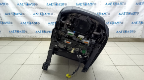 Водительское сидение Jeep Cherokee KL 19-23 с AIRBAG, кожа черная с перфорацией, электро, примято, потерто, под чистку, царапины