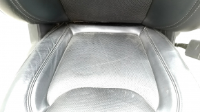 Пассажирское сидение Jeep Cherokee KL 19-23 с AIRBAG, кожа черная с перфорацией, электро, примято, потерто, под чистку, царапины