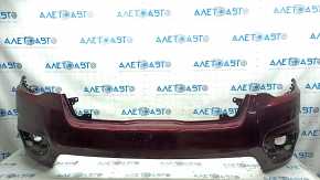 Bara față nefinisată Jeep Cherokee KL 19-23, partea superioară, fără senzori de parcare, fără capac cârlig de remorcare, roșie, găuri nefabricate, crăpături în elementele de fixare
