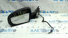 Зеркало боковое левое в сборе Jeep Cherokee KL 14-23 7+7 пинов, повортник, подогрев, подсветка, память, BSM, красный PRV, затертое, царапины