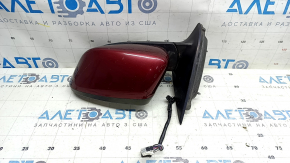 Ansamblu oglindă retrovizoare stânga pentru Jeep Cherokee KL 14-23, 7+7 pini, semnalizare, încălzire, iluminare spate, memorie, BSM, PRV roșu, fără element, uzat
