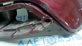 Бампер задний голый правый клык Jeep Cherokee KL 19-23 красный, царапины, замят, потертость, треснут, сломано крепление