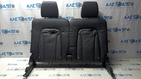 Spătar banchetă spate, al 3-lea rând, complet, Audi Q7 4L 10-15, piele neagră