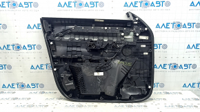 Panou ușă dreapta față Mazda CX-50 23-25 negru, inserție din piele neagră, inserție din material textil negru, cotieră din piele neagră cu mâner