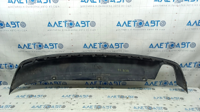 Губа заднего бампера VW Passat b8 16-19 USA R-Line, черный глянец, царапины, примят