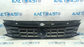 Решетка радиатора grill со значком VW Passat b8 16-19 USA R-Line, песок