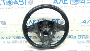 Volan fără accesorii VW Passat b8 16-19 SUA, piele neagră, fără ornamente și butoane, necesită curățare, zgârieturi