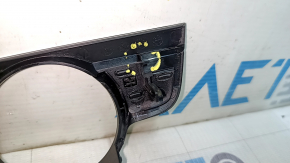 Накладка передней панели левая VW Passat b8 16-19 USA графит, серая, царапины, сломаны крепления