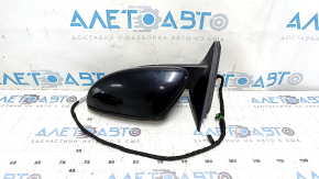 Зеркало боковое левое в сборе VW Passat b8 16-19 USA 10+2 пинов, поворотник, BSM, подогрев, черный LC9X, песок, царапины, скол