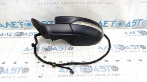 Зеркало боковое левое в сборе VW Passat b8 16-19 USA 10+2 пинов, поворотник, BSM, подогрев, черный LC9X, песок, царапины, скол