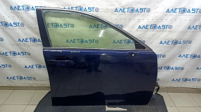Дверь в сборе передняя правая Lexus ES300h ES350 13-18 под keyless, синий 8V3, царапины, царапины на хром молдинге
