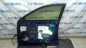 Дверь в сборе передняя правая Lexus ES300h ES350 13-18 под keyless, синий 8V3, царапины, царапины на хром молдинге