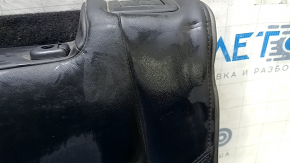 Spătarul scaunelor din spate, al 3-lea rând, stânga, Infiniti JX35 QX60 13-15, piele neagră, perforată, încrețită