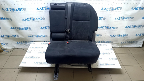 Scaune spate, al doilea rând, stânga, Nissan Pathfinder 13-16, velur negru, curățabil chimic