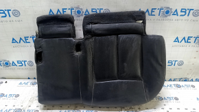 Spătar banchetă spate, al doilea rând, stânga, Nissan Rogue 14-16, piele neagră, perforată, zgârieturi