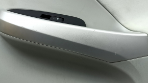 Ornamente ușă, spate stânga, Toyota Prius 30 10-15, gri cu inserție din material textil gri, cotieră din material textil gri, structură de montare gri, zgârieturi, urme de zgârieturi, curățare chimică