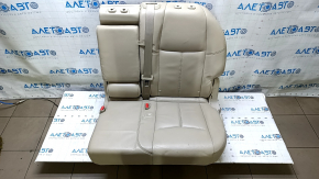 Задний ряд сидений 2 ряд левое Nissan Pathfinder 13-16 кожа бежевая, с подлокотником и ремнем, под чистку, надрыв
