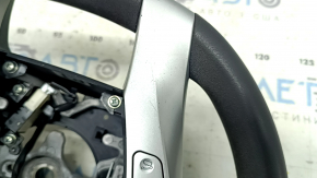 Руль голый Toyota Prius 30 10-15 резина, черный, с кнопками, с управлением круиз-контроля, царапины, потерт