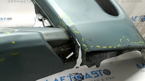 Бампер передний голый Toyota Prius 30 13-15 рест, зеленый, примят, надорван, царапины