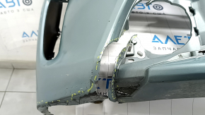Бампер передний голый Toyota Prius 30 13-15 рест, зеленый, примят, надорван, царапины