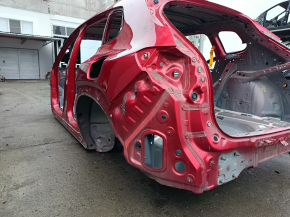 Четверть крыло задняя левая Mazda CX-50 23-26 на кузове, красная, вмятинка