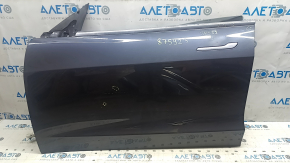 Дверь в сборе передняя левая Tesla Model 3 18-20 графит PMNG, царапина, скол, царапины на молдинге