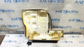 Garnitură spătar banchetă spate, al doilea rând, stânga, VW Tiguan 09-17, piele bej, perforată, pentru curățare