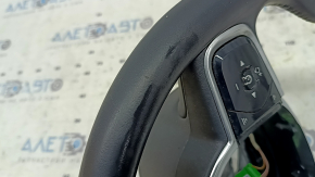 Руль голый Volvo XC90 16-23 кожа черная, без подогрева и лепестков, с кнопками, царапины