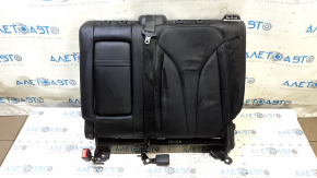Rândul de scaune din spate, partea stângă sus, Lincoln MKC 15-19, piele neagră, perforată, cu centură și cotiere, curățabil chimic, zgârieturi, lovituri