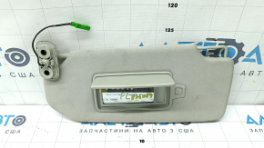 Parasolar stânga pentru Volvo XC90 16-23, gri, cu iluminare din spate, fără cârlig, necesită curățare, crăpătură în suport, conector defect