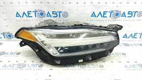 Фара передняя правая в сборе Volvo XC90 16-18 LED, под полировку, паутинка