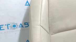 Обшивка спинки пассажирского сиденья Lexus ES300h ES350 13-18 кожа бежевая, под подогрев и вентиляцию, потрескана кожа, под химчистку