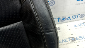 Tapițerie spătar scaun pasager Volvo XC90 16-25, piele neagră, încălzită, gata de curățat