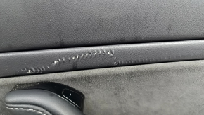 Panou ușă spate dreapta din piele neagră pentru Tesla Model 3 18-20, cu difuzor, control geam și buton de deschidere ușă, ruptură din Alcantara, abces din piele, zgârieturi, lovituri