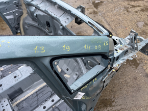 Четверть передняя правая Toyota Prius 30 10-15 на кузове, зеленая, после ремонта, тычки