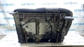 Задний ряд сидений 2 ряд левое Jeep Cherokee KL 14-15 ткань, черное с серыми вставками, с ремнем и подлокотником, под чистку