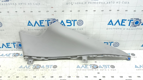 Накладка задней стойки верхняя правая Hyundai Ioniq 17-22 серая, царапины, сломано крепление