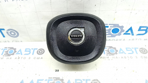Подушка безопасности airbag в руль водительская Volvo XC90 16-23 черная, царапины